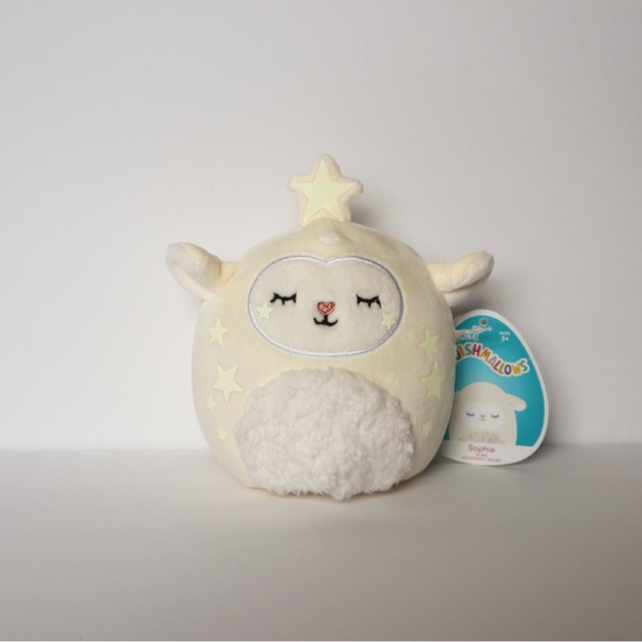 Glow in the Dark Sophie the Sleeping Sheep 4.5” Squishmallow Animal Plush Toy - Picture 7 of 9